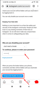 طريقة حذف وتعطيل حساب انستقرام بشكل نهائي،