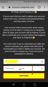 حذف حساب سناب شات للايفون حذف حساب سناب شات للايفون