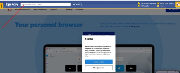 فتح المواقع المحجوبة