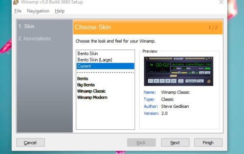 تثبيت برنامج Winamp القديم 2005