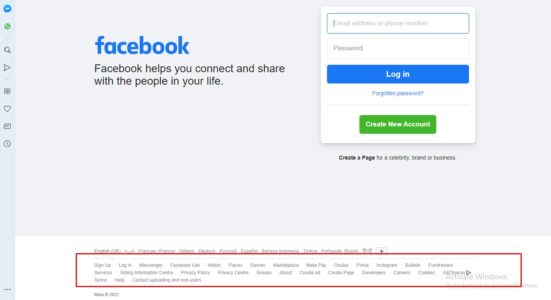 فيسبوك بدون تسجيل الدخول